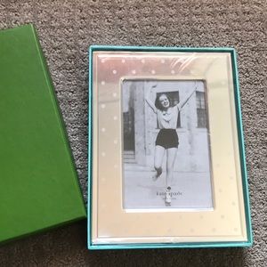 MOVING SALE! Kate Spade Larabee Dot Silverplated Frame for 4x6 photo